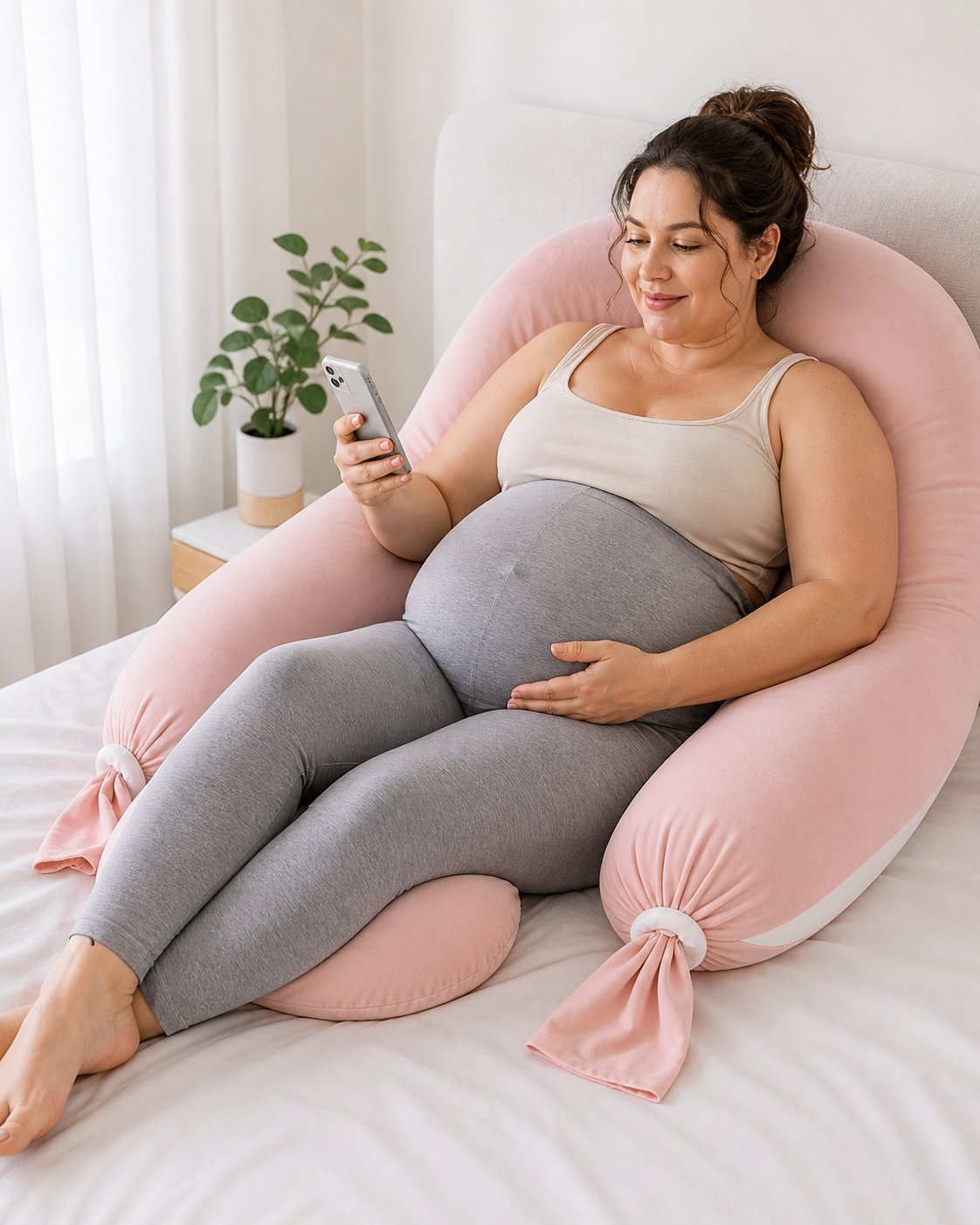 2-in-1 Ajustable Pregnancy & Nursing Pillow